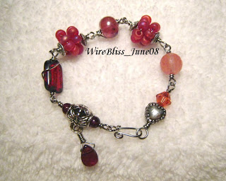 Wire wrapped Fruity Bracelets and Pendant