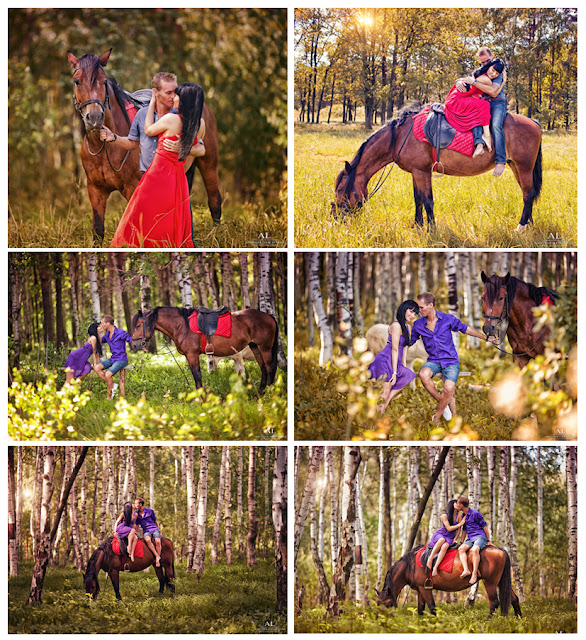 фотосессия лав стори на ранчо с лошадьми