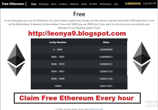 Claim Free Ethereum every hour