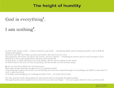 The height of humility