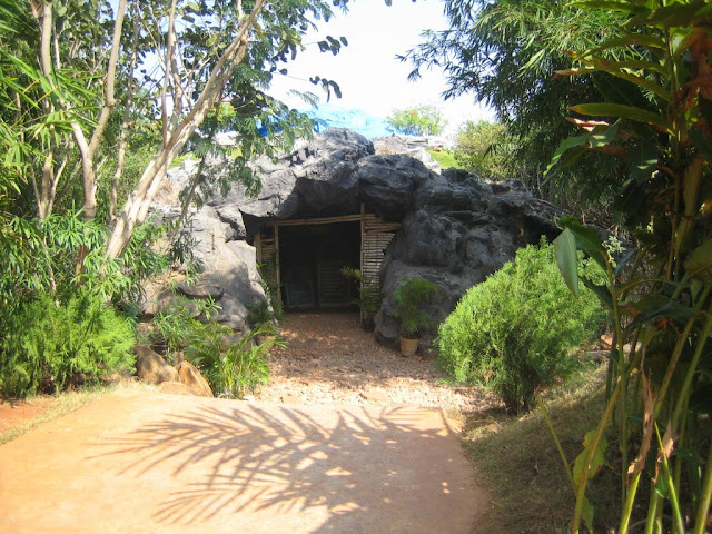 Entrance to the cave resort from parking