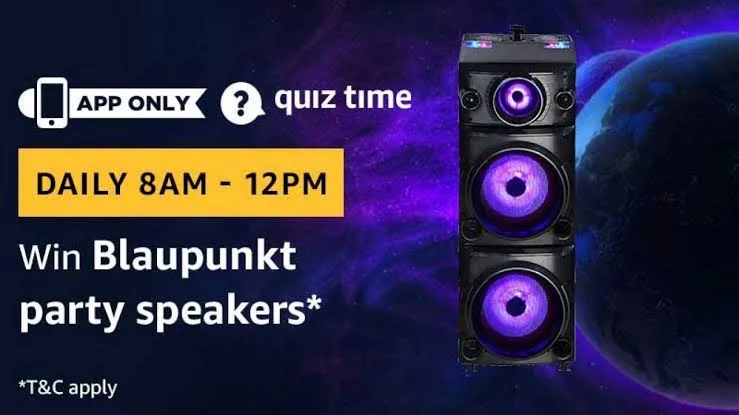 Amazon Quiz Today  15 June 2019 Answers - Win Blaupunkt Party Speaker