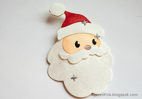 Layers of ink - Joyful Christmas Wall-Hanger Tutorial by Anna-Karin Evaldsson. Simon Says Stamp Santa Claus.