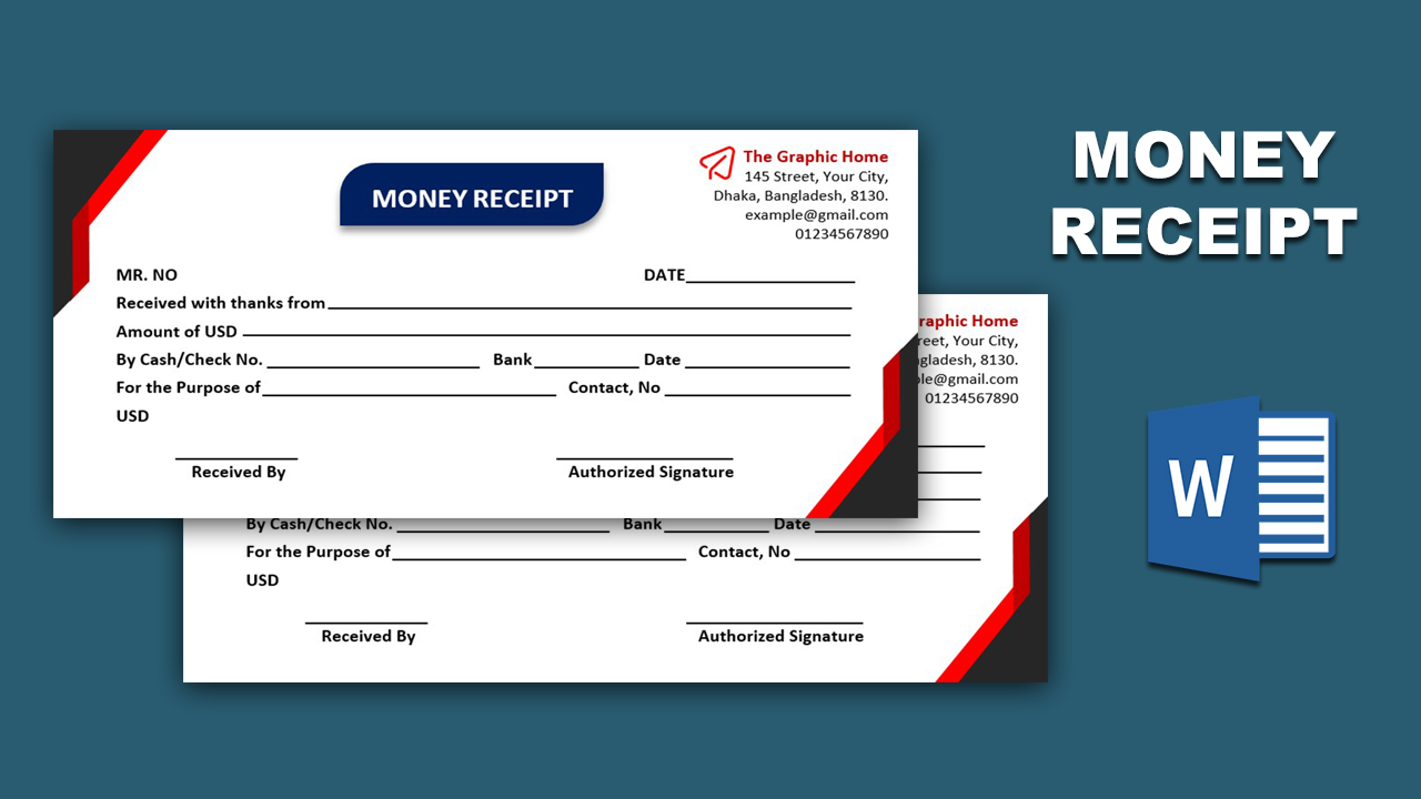 how to make money receipt template printable using microsoft word the graphic home