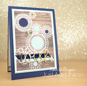 scissorspapercard, Stampin' Up!, Just Add Ink, Delightfully Detailed, Wood Textures, Cupcake Cutouts, Stylised Birthday