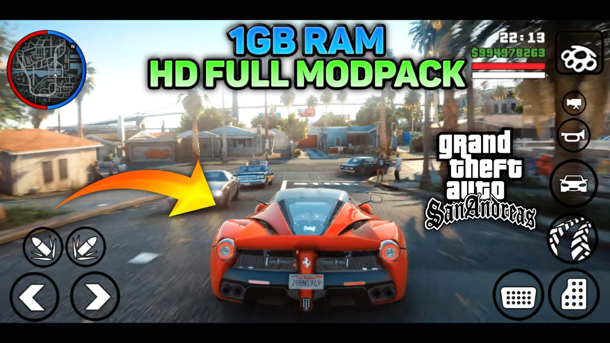 GTA SA LITE!! HD FULL MODPACK APK+DATA FOR 1GB RAM | FULL MODPACK 2020 ANDROID - Gaming World ...