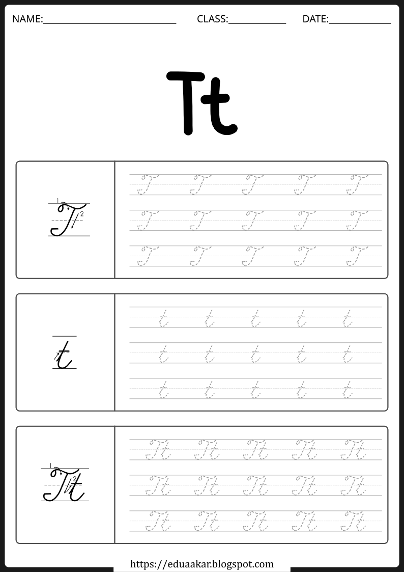 Cursive t Worksheet