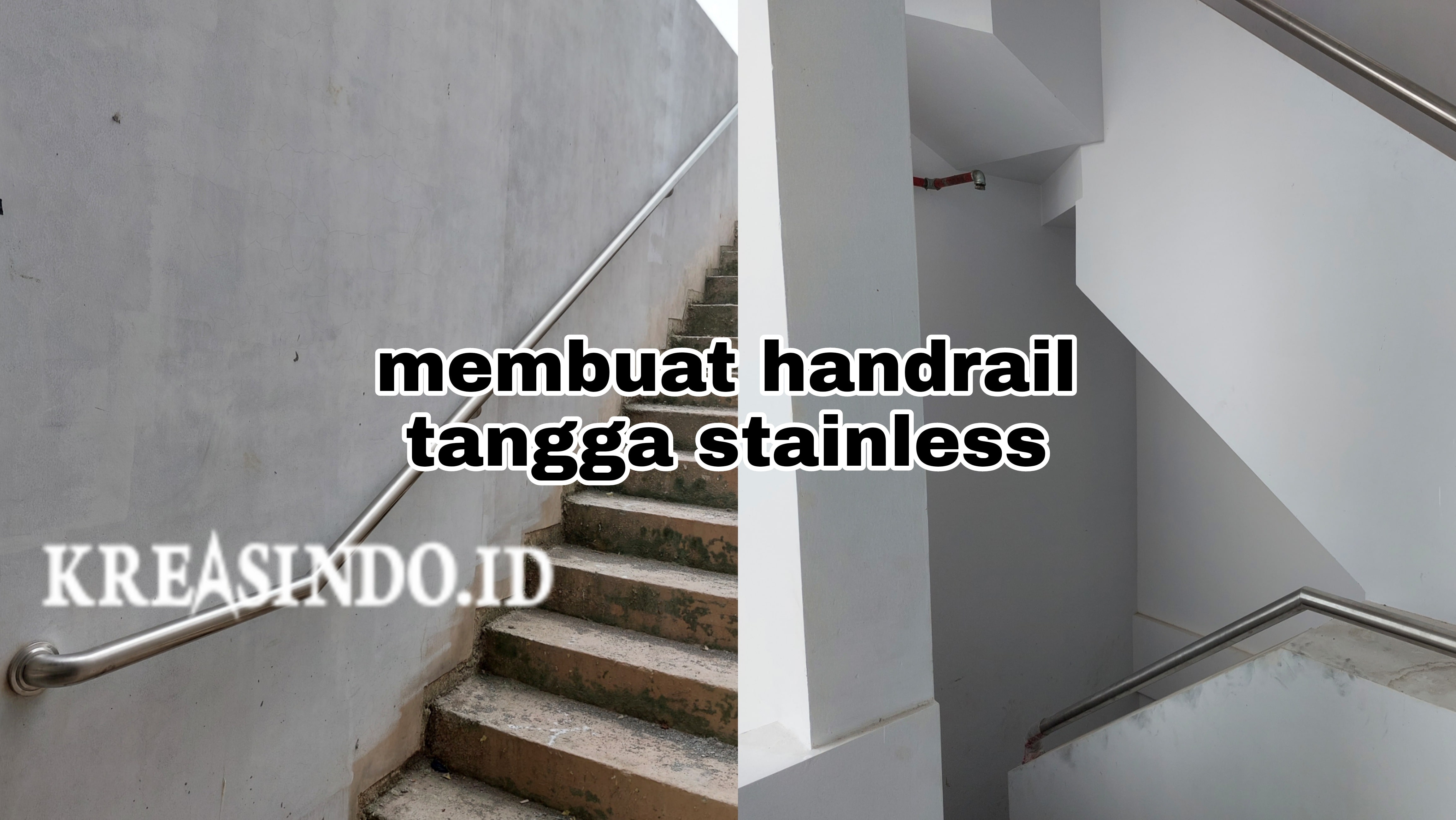 Membuat dan memasang Handrail Stainless untuk Tangga di Ciledug Tangerang