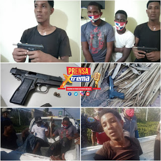 LA POLICÍA DE BOCA CHICA DESMANTELA BANDA DE ASALTANTES; OCUPA ARMAS Y CELULARES 