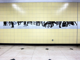 Photographs at Bessarion station concourse level