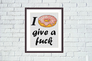 I donut give funny cross stitch pattern - Tango Stitch