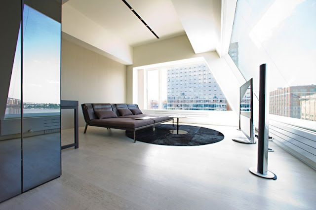 Photo of bedroom in one of the modern New York penthouses