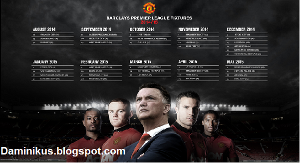 tabel tanggal pertandingan manchester united 2014/2015