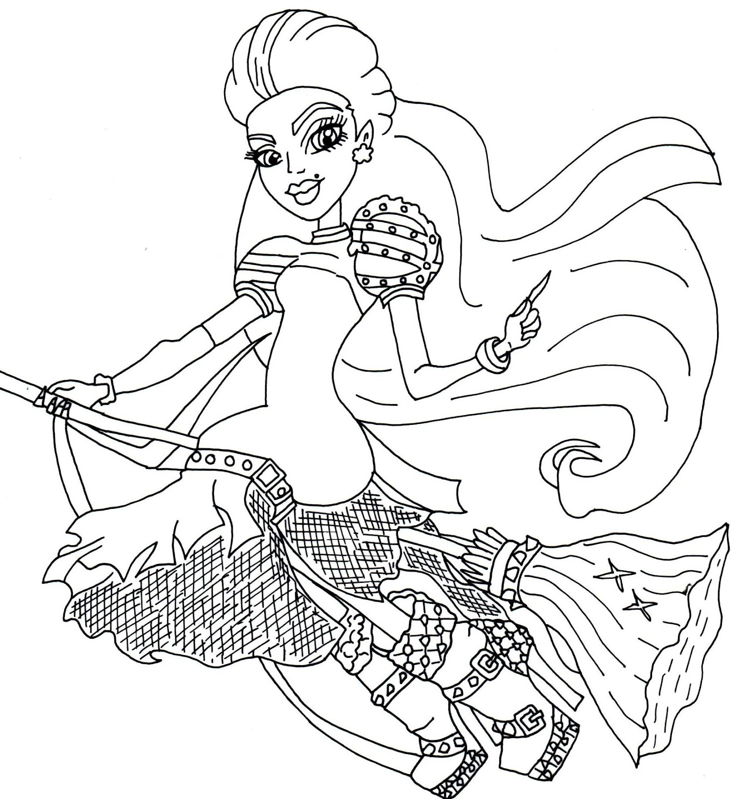 Casta Fierce Monster High Coloring Page