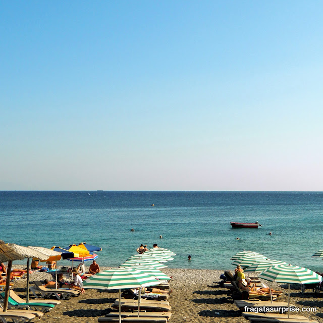 Praia de Elli em Rodes na Grécia