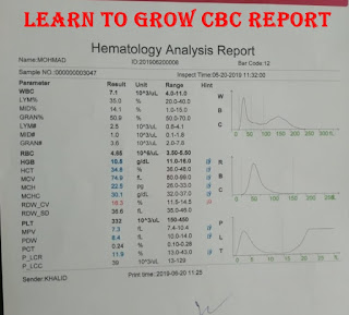 CBC रिपोर्ट को बढ़ना सीखे 