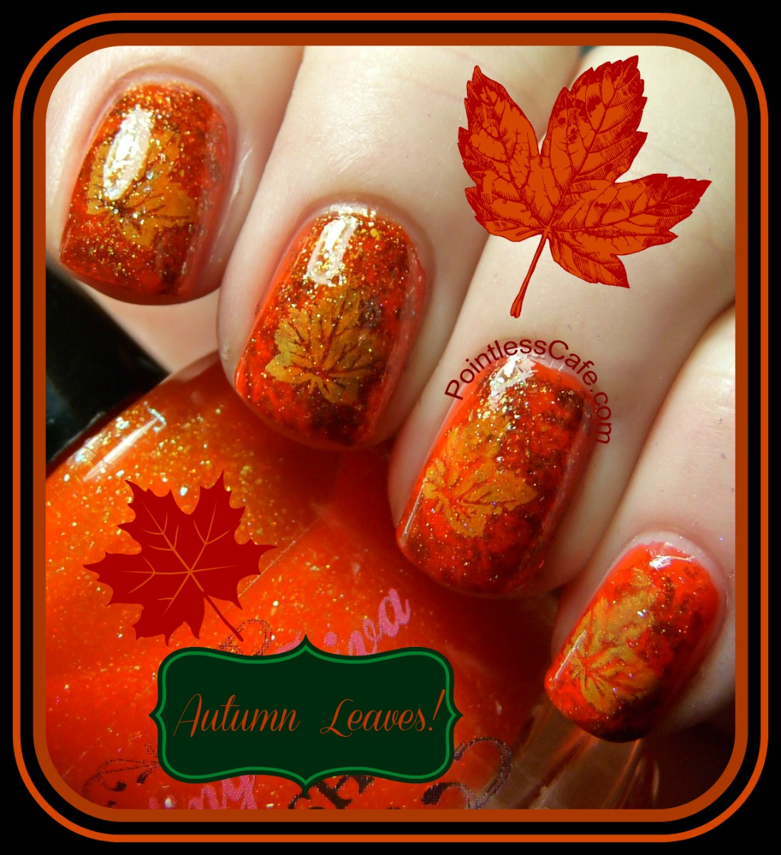 Autumn Leaves Nail Art | Pointless Cafe