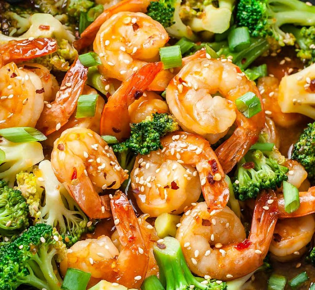 Szechuan Shrimp and Broccoli 