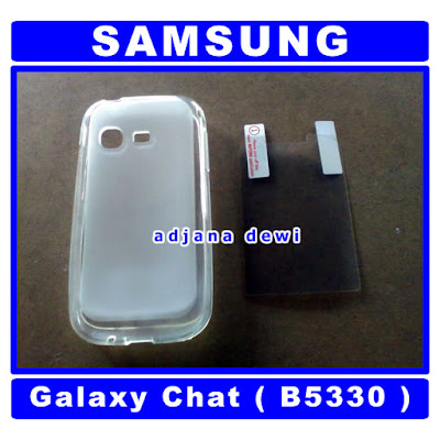 ( 1189 ) Jual Case Samsung Galaxy Chat B5330 Putih Silikon Soft Jelly Cover + Bonus Gratis Anti Gores Aksesories Handphone