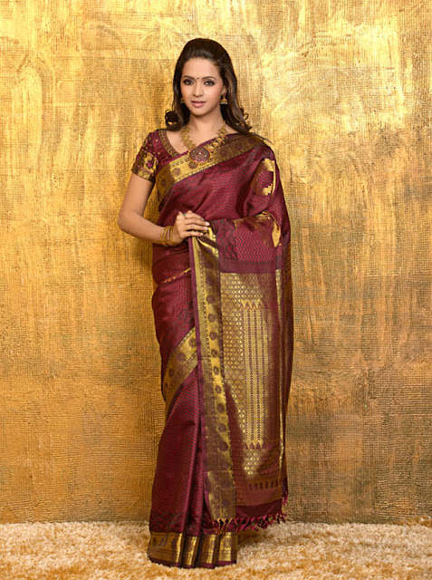 Bhavana Beautiful  Stills in Saree