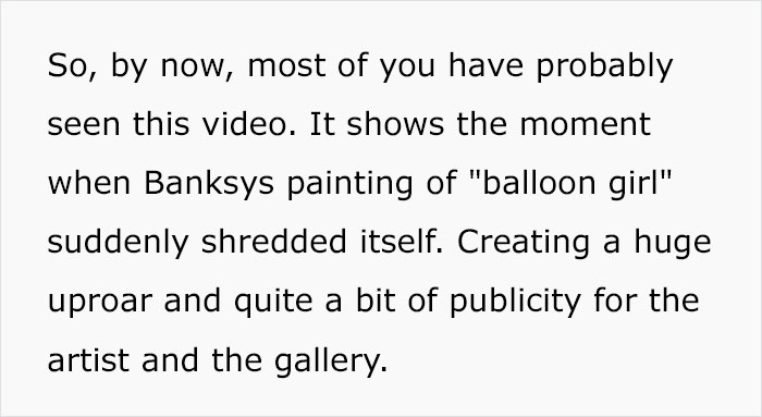 Artist Notices That Something Is Not Right In Banksy Shredding And Reveals The Truth Behind It