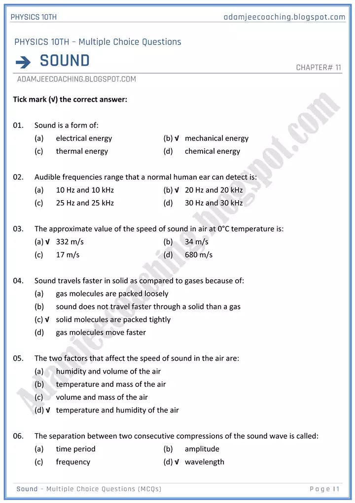 sound-mcqs-physics-10th