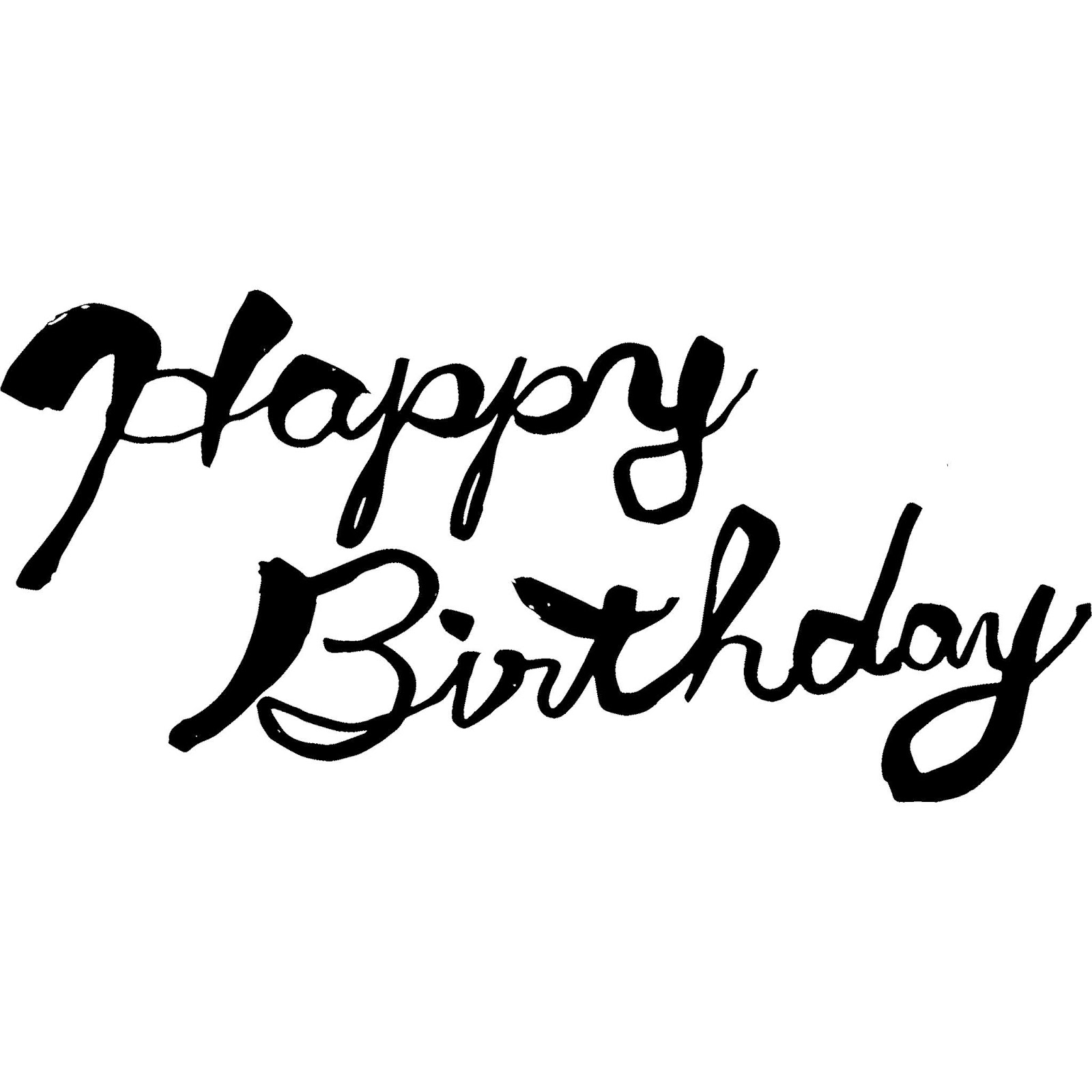 無料 会員登録なし 商用可素材 イラストr ハッピーバースデー Happy Birthday の筆文字イラスト