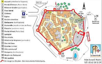 Plano turístico La Couvertoirade