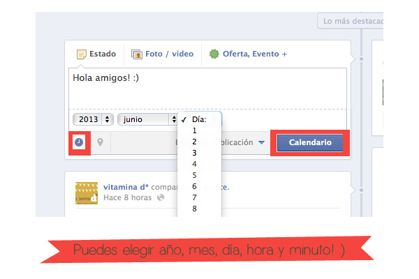 como programar entradas en una pagina de facebook