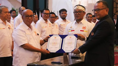 Dilantik Sebagai Ketua KONI Dedi Bachtiar, Diminta Membawa Kabupaten Bogor Agar Lebih Berprestasi Lagi