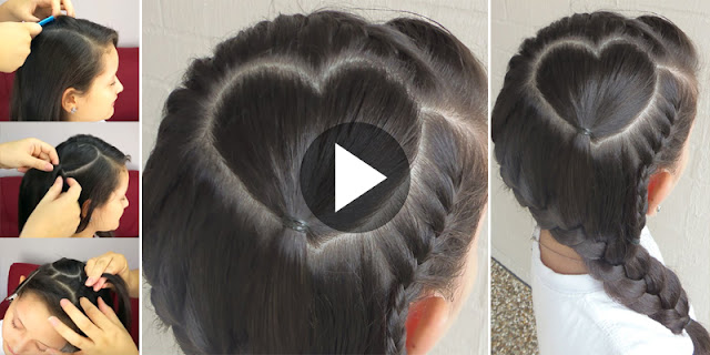 Learn - How To Create Perfect Heart With Braid Hairstyle, See Tutorial