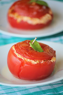 Zapiekane faszerowane pomidory