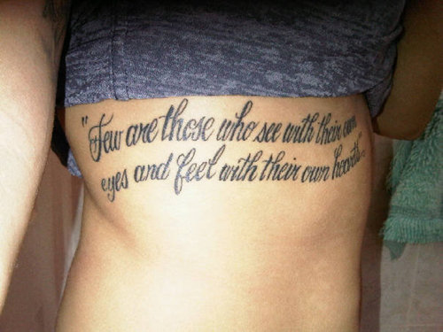 this tattoo quotes McFly's song Sorry's not good