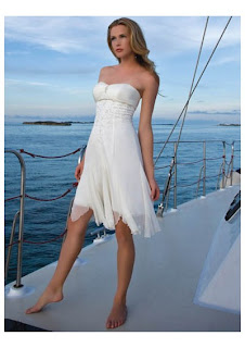 Elegant Short Beach Wedding Dress