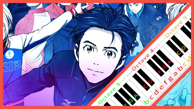 Yuri!!! on Ice Theme Piano / Keyboard Easy Letter Notes for Beginners