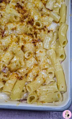 Three Cheese & Bacon Pasta Traybake Recipe slimming low calorie