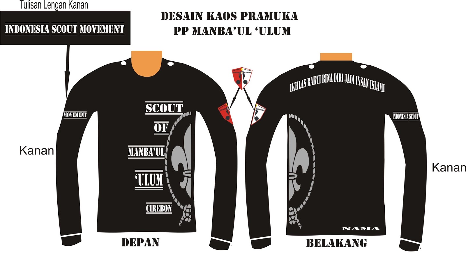 Contoh Desain Kaos Lapangan Pramuka