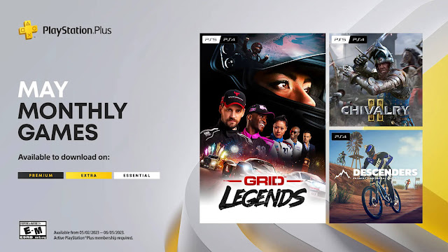 playstation plus chivalry 2 descenders grid legends ps4 ps5 sony interactive entertainment torn banner studios tripwire interactive ragesquid no more robots codemasters electronic arts may 2023