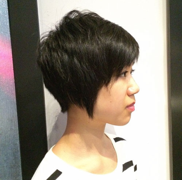 short haircut with bangs 2020