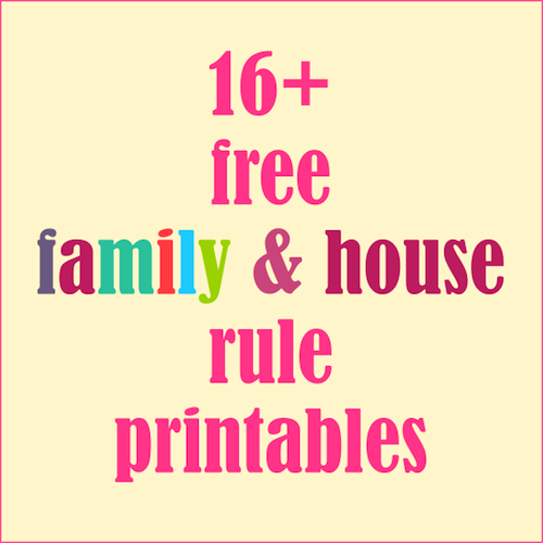 Over 16 free printable family posters and family rule 