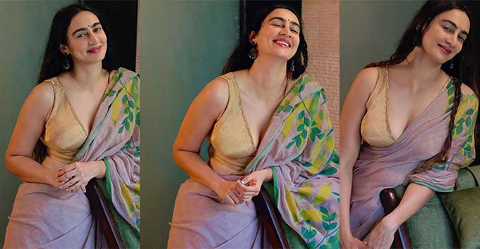 Megha Shukla glamour photos in saree