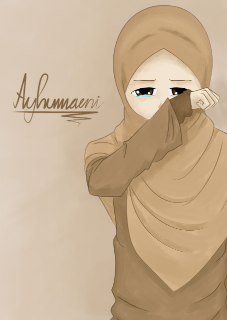   1001 Gambar kartun  muslimah berhijab cantik bercadar 