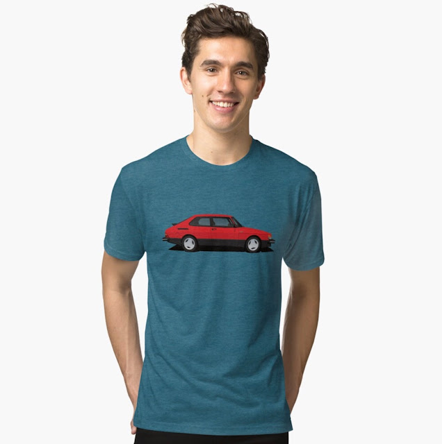 Saab 900 Turbo 16 Aero shirt - red