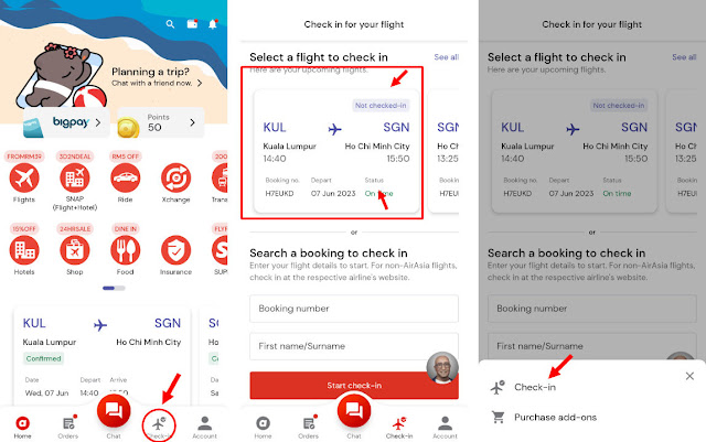 Cara Check-In Air Asia Secara Online Menggunakan Aplikasi