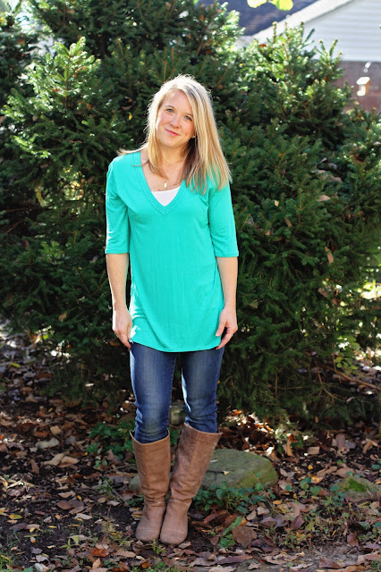 Stitch Fix Market & Spruce Lauty Stitch Double V Neck Knit Top