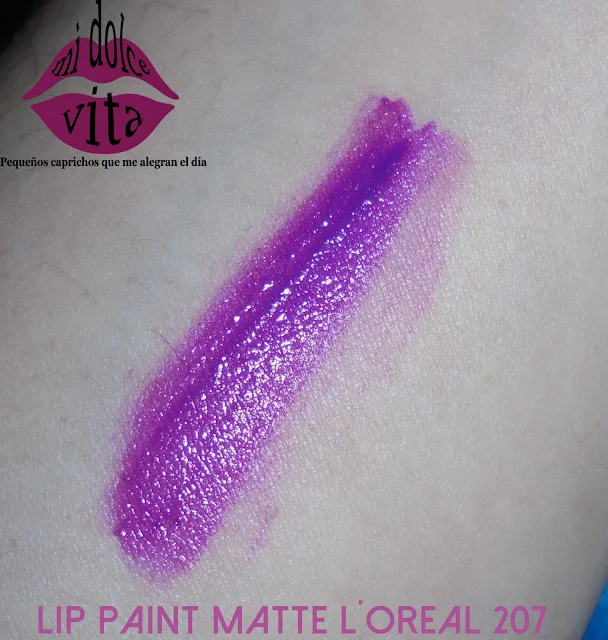 LIP PAINT MATTE LOREAL 207 SWATCHES