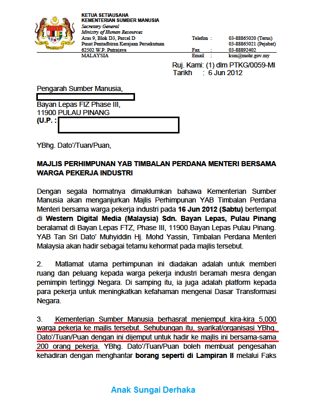 Contoh Surat Teguran Bertulis