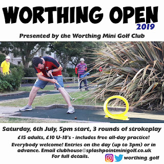 The 2019 Worthing Open minigolf tournament