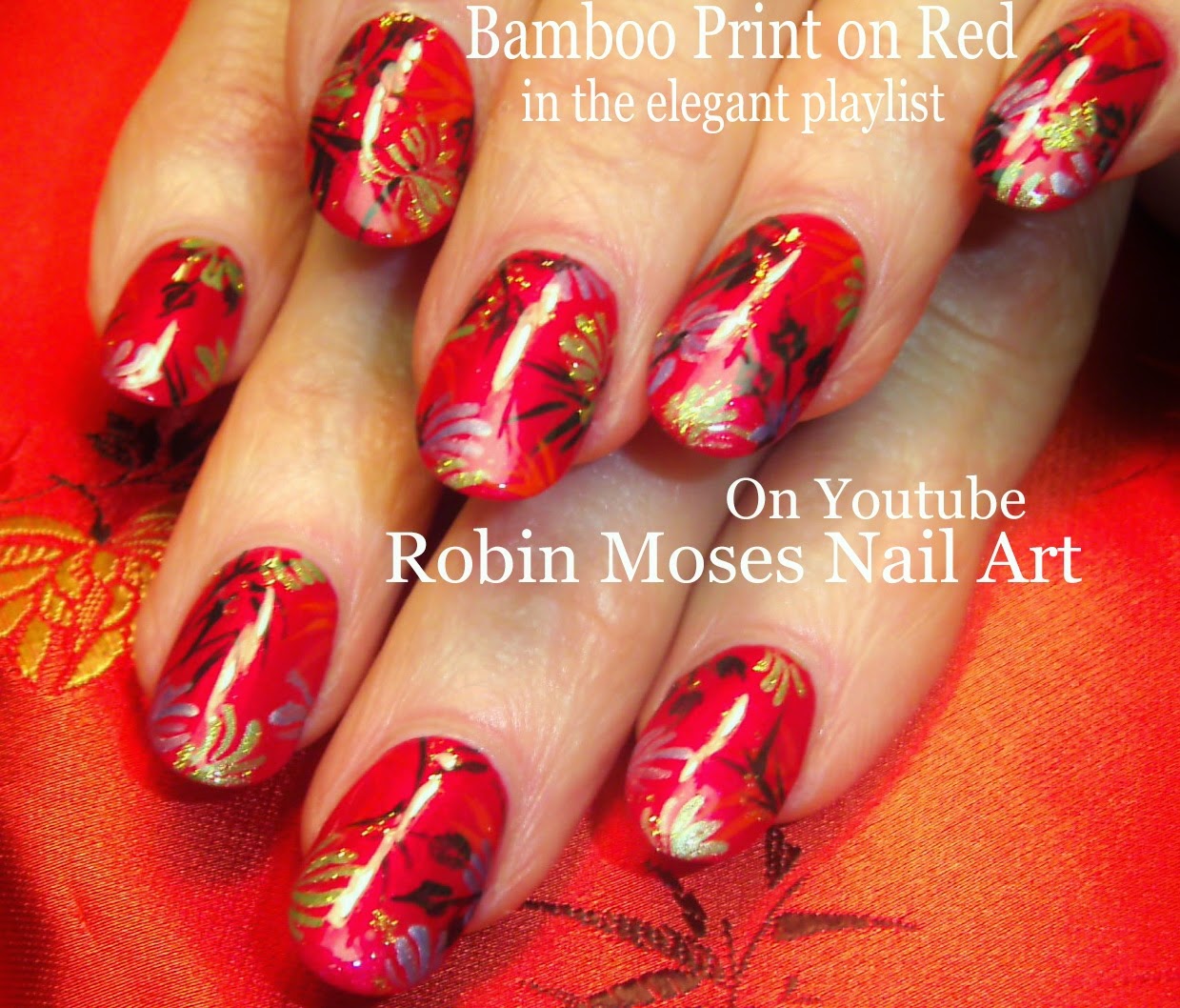 Nail Art By Robin Moses Nail Art Design Red Nail Art Elegant