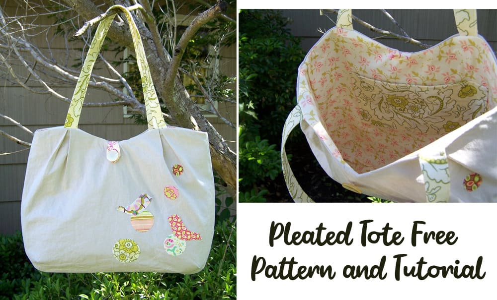 Pleated Tote Bag Free Pattern